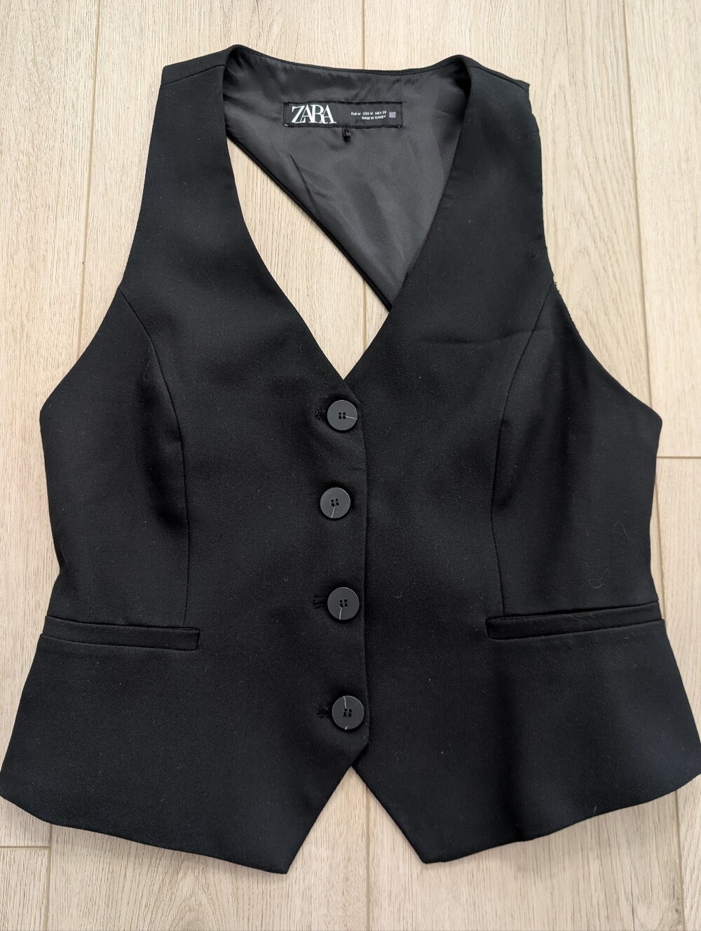 Zara Back Cutout Vest | Black Vest | Size M